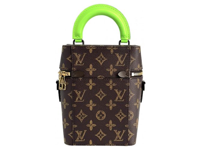Borsa Vertical Box Trunk da uomo Louis Vuitton Marrone Verde - vista 2