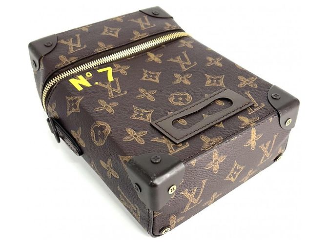 Borsa Vertical Box Trunk da uomo Louis Vuitton Marrone Verde - vista 3