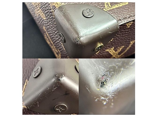 Borsa Vertical Box Trunk da uomo Louis Vuitton Marrone Verde - vista 7