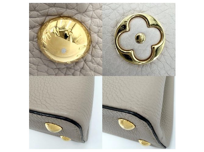 Borsa Louis Vuitton Capucines PM Beige - vista 6