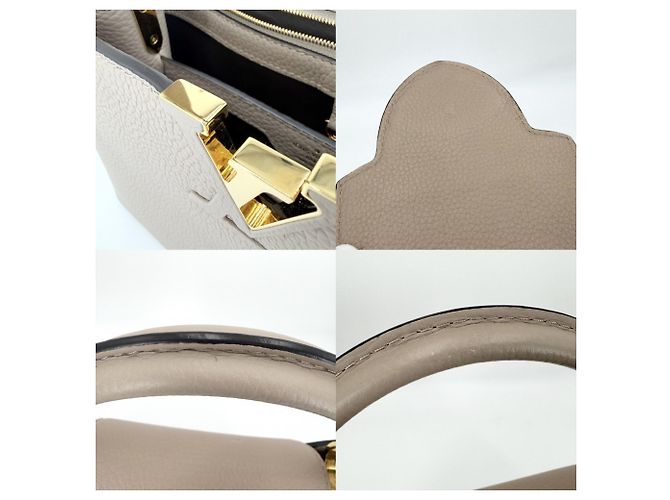 Borsa Louis Vuitton Capucines PM Beige - vista 7