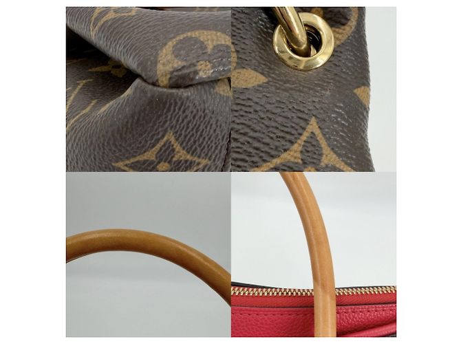 Borsa a mano Monogram Pallas da donna Louis Vuitton Marrone Rosso - vista 6