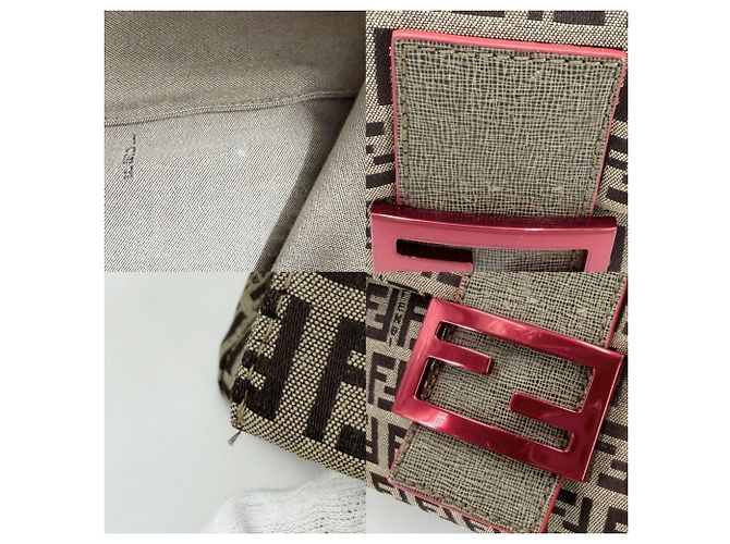Zucchino Borsa a tracolla Fendi Mamma Bucket Marrone Rosso - vista 6