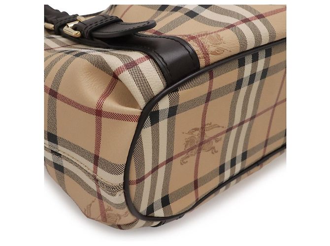 Borsa Tote 2WAY Burberry Nova Check in PVC e pelle Marrone Beige - vista 3