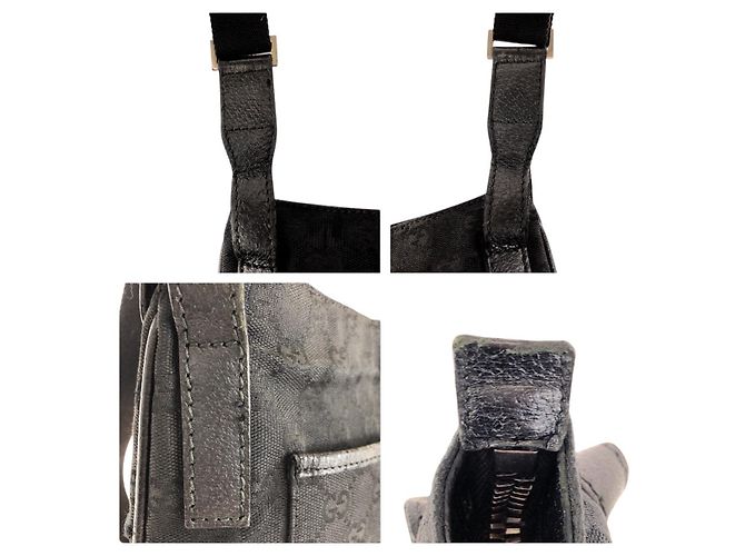 Borsa a tracolla Gucci GG Canvas e pelle Nero - vista 5