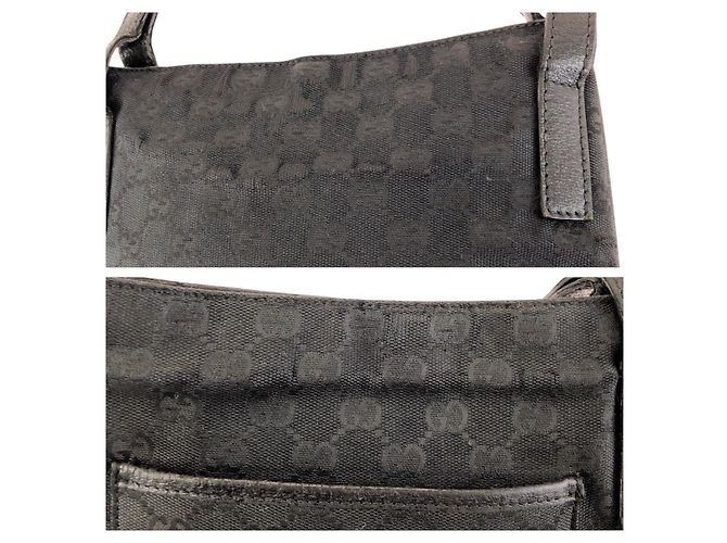 Borsa a tracolla Gucci GG Canvas e pelle Nero - vista 6