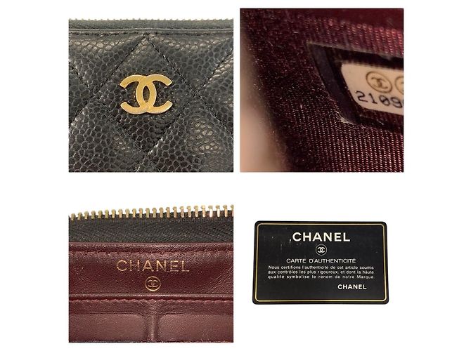 Chanel Matelasse Leder Langgeldbörse Schwarz - Ansicht 3