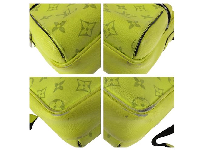 Borsa Messenger Louis Vuitton Taigarama Monogram Giallo - vista 3