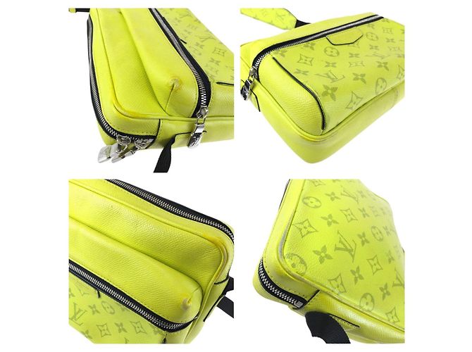 Borsa Messenger Louis Vuitton Taigarama Monogram Giallo - vista 5