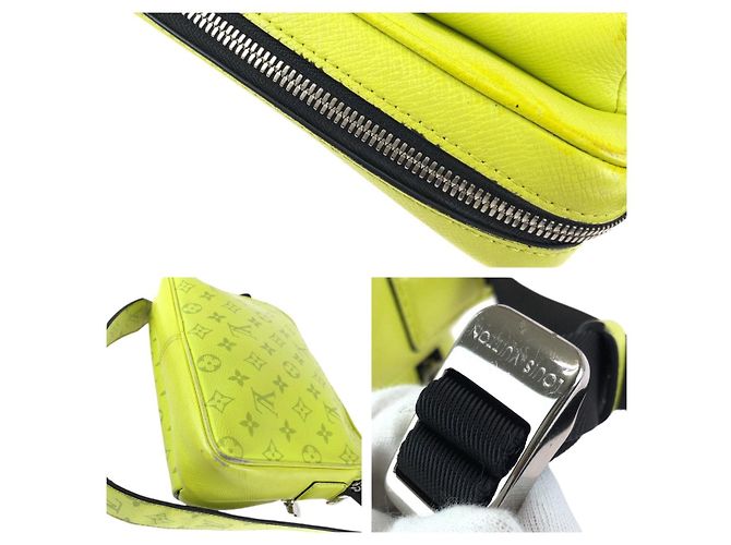 Borsa Messenger Louis Vuitton Taigarama Monogram Giallo - vista 6