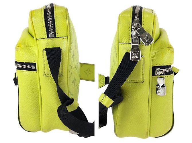 Borsa Messenger Louis Vuitton Taigarama Monogram Giallo - vista 8