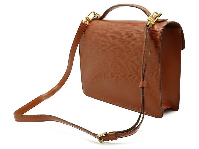 Borsa Louis Vuitton Epi Monceau Marrone - vista 2