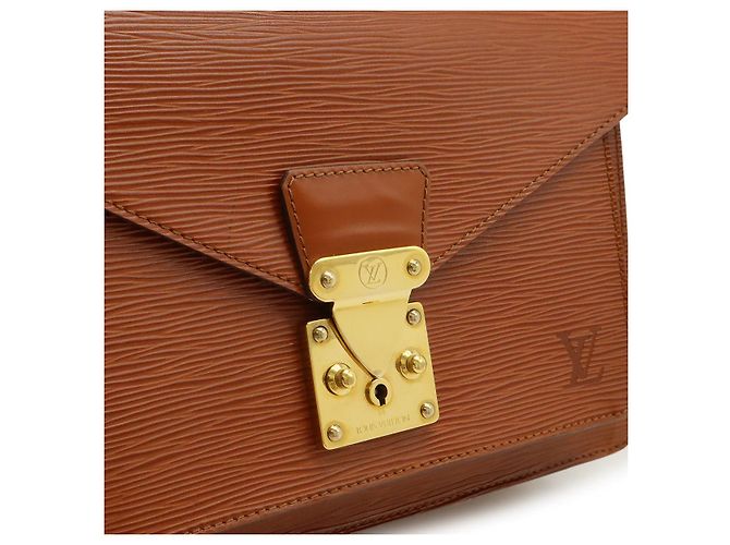 Borsa Louis Vuitton Epi Monceau Marrone - vista 9