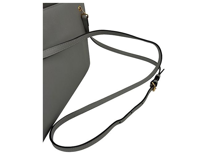 Borsa a tracolla Fendi Rainbow Studs in pelle grigia Grigio - vista 5