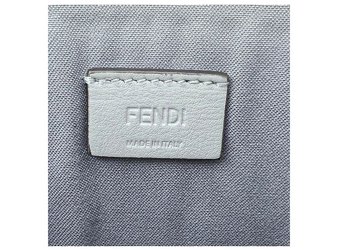Borsa a tracolla Fendi Rainbow Studs in pelle grigia Grigio - vista 9