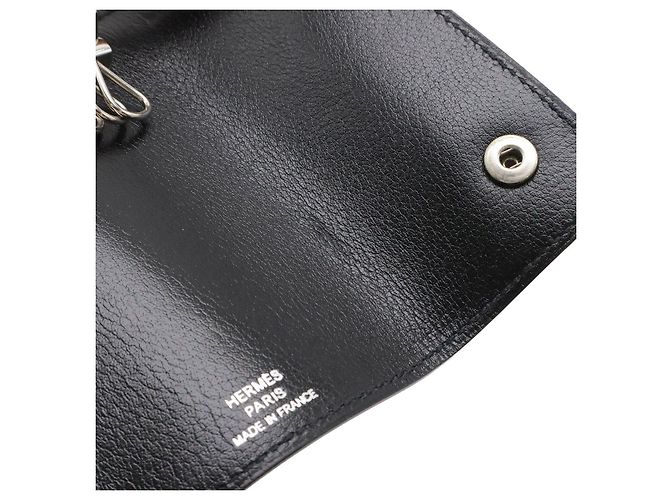 Hermès Porta-chaves Hermes em couro Box Calf 6 ganchos Preto - vista 5