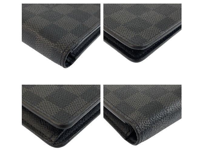 Portafoglio lungo Louis Vuitton Damier Graphite Nero - vista 7