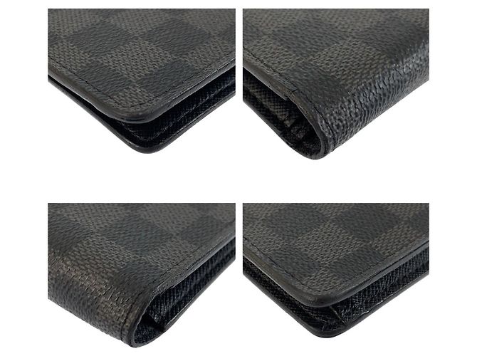 Portafoglio lungo Louis Vuitton Damier Graphite Nero - vista 8
