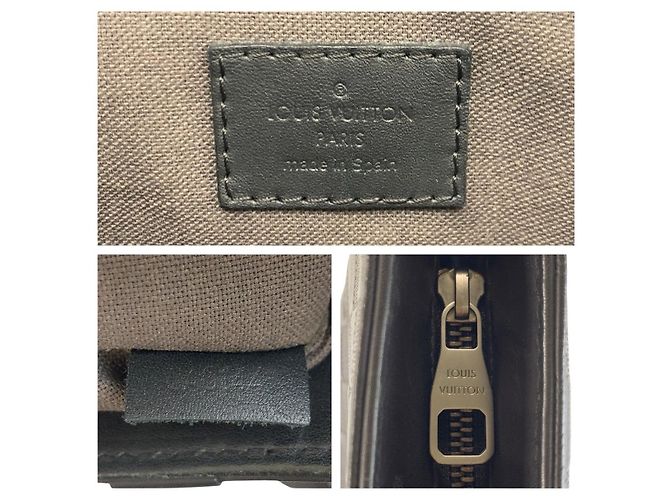 Borsa Tote Louis Vuitton Damier Infini Tadao PM Nero - vista 3