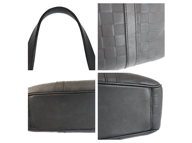 Borsa Tote Louis Vuitton Damier Infini Tadao PM Nero - vista 6