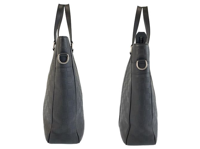 Borsa Tote Louis Vuitton Damier Infini Tadao PM Nero - vista 8