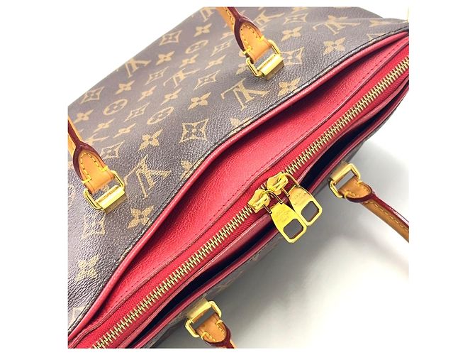 Borsa Louis Vuitton Pallas MM Monogram Marrone - vista 10