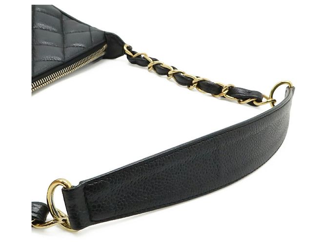 Borsa a Spalla Chanel Caviar Matelasse Chain Nero - vista 4