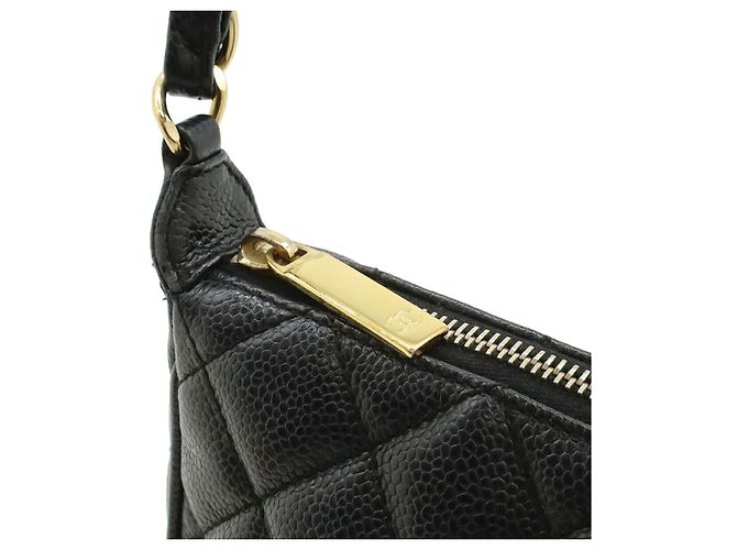 Borsa a Spalla Chanel Caviar Matelasse Chain Nero - vista 5