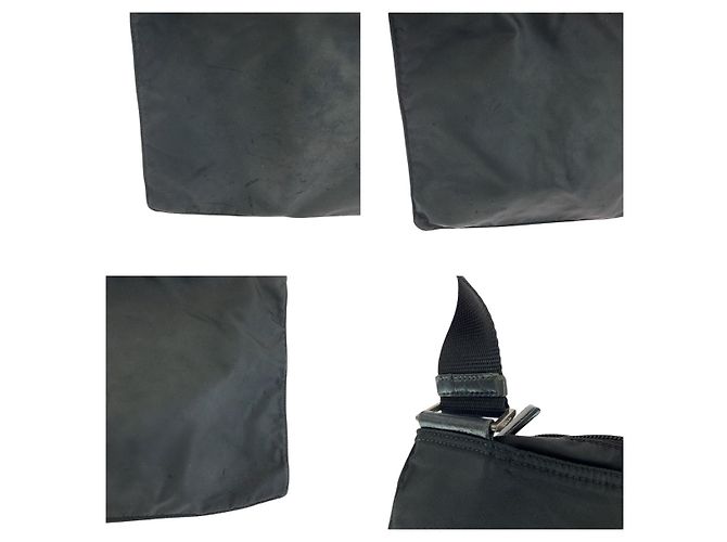 Borsa a tracolla in nylon Tessuto con logo triangle Prada Nero - vista 6
