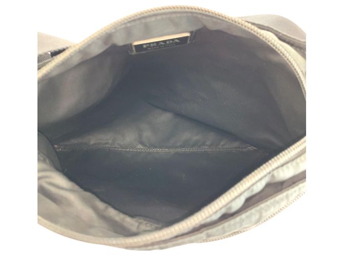 Borsa a tracolla in nylon Tessuto con logo triangle Prada Nero - vista 9