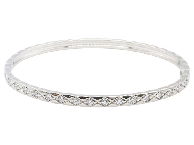 Bracciale Chanel Coco Crush Diamond K18WG Argento Metallico - vista 2