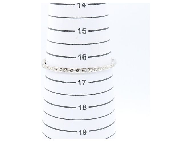 Bracciale Chanel Coco Crush Diamond K18WG Argento Metallico - vista 7
