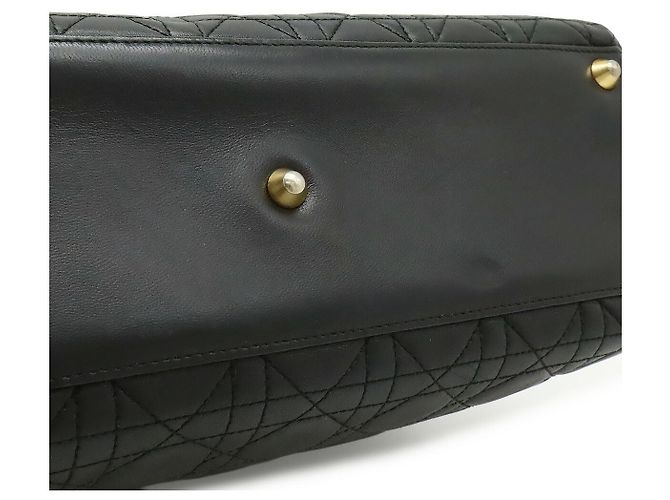 Dior Lady Dior Large Handtasche aus Cannage-Leder Schwarz - Ansicht 9