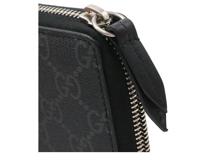 Portafoglio con zip Gucci GG Supreme Wolf Grigio - vista 4