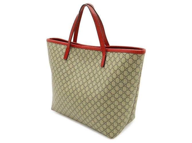 Borsa Tote per bambini Gucci Micro GG in PVC e pelle Marrone Beige - vista 2