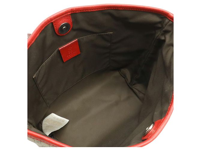 Borsa Tote per bambini Gucci Micro GG in PVC e pelle Marrone Beige - vista 5