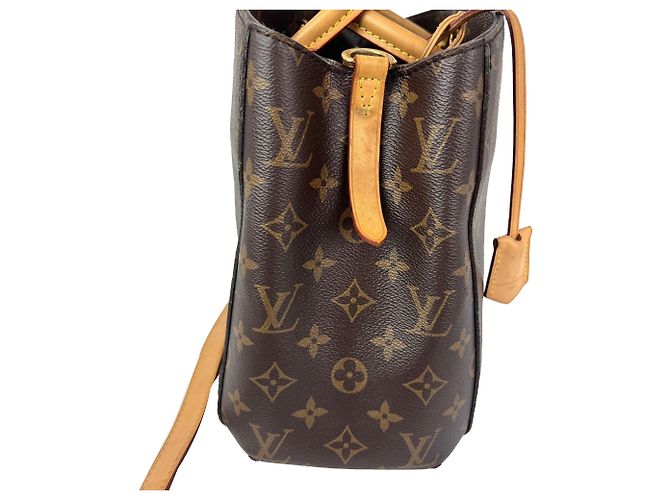 Borsa a Spalla Louis Vuitton Montaigne MM Monogram Marrone - vista 4