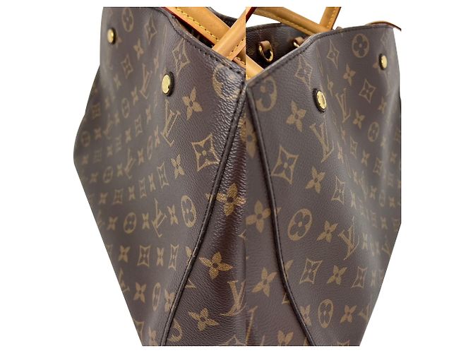 Borsa a Spalla Louis Vuitton Montaigne MM Monogram Marrone - vista 6