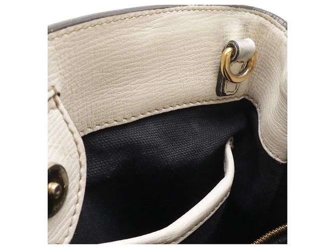 Borsa Burberry Banner Small Side Check in pelle e tela Marrone Beige - vista 8