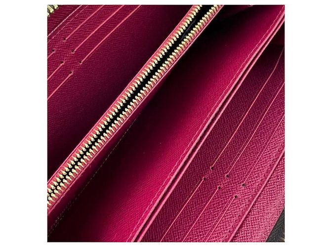 Portafoglio Clutch Louis Vuitton Zippy Monogram Leather Fuchsia Ebay Live Marrone - vista 10