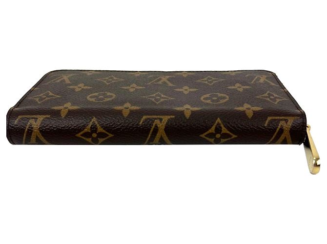 Portafoglio Clutch Louis Vuitton Zippy Monogram Leather Fuchsia Ebay Live Marrone - vista 3