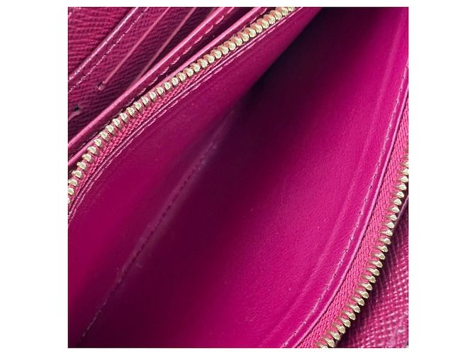 Portafoglio Clutch Louis Vuitton Zippy Monogram Leather Fuchsia Ebay Live Marrone - vista 4