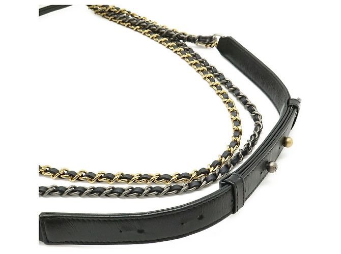 Chanel Gabrielle Large Hobo Chain Shoulder Bag Black - view 5