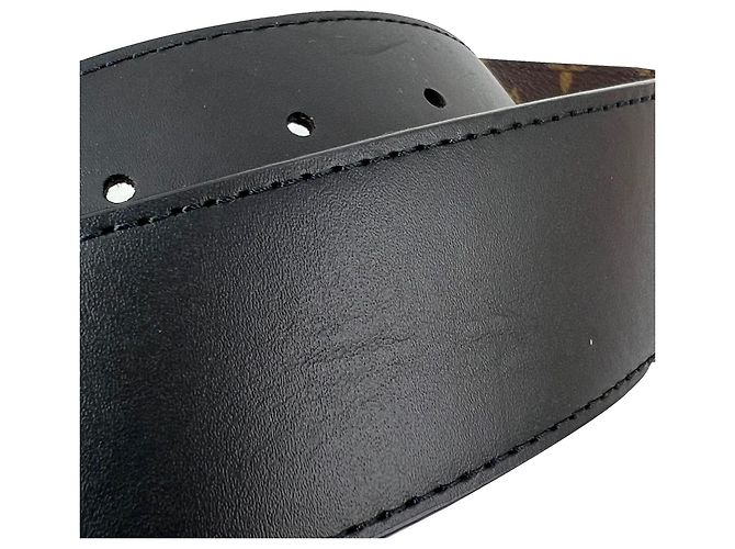 Louis Vuitton Initiales 40mm Black Reversibler Monogramm-Gürtel 80/32 Schwarz - Ansicht 10