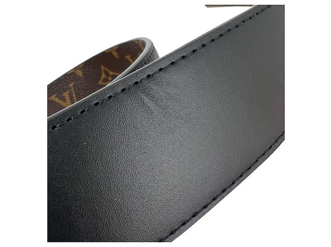 Louis Vuitton Initiales 40mm Black Reversibler Monogramm-Gürtel 80/32 Schwarz - Ansicht 6