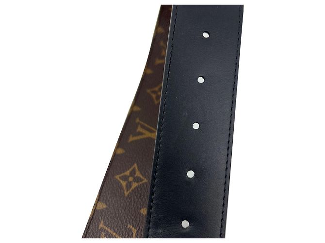 Louis Vuitton Initiales 40mm Black Reversibler Monogramm-Gürtel 80/32 Schwarz - Ansicht 7