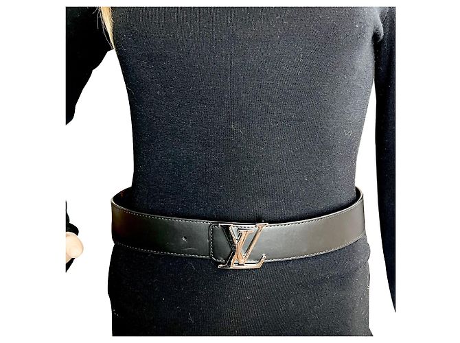 Louis Vuitton Initiales 40mm Black Reversibler Monogramm-Gürtel 80/32 Schwarz - Ansicht 9