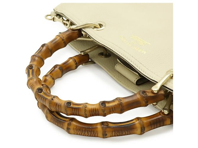 Gucci Bamboo Shopper Leder Tragetasche Braun Beige - Ansicht 4