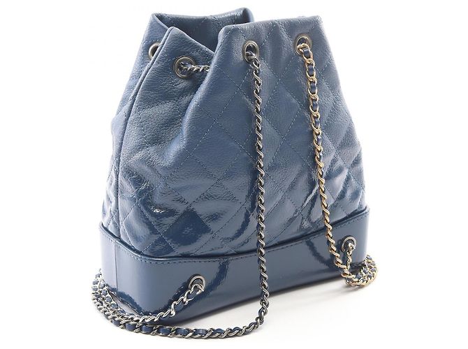 Chanel Gabrielle Lederrucksack Small Blau - Ansicht 2