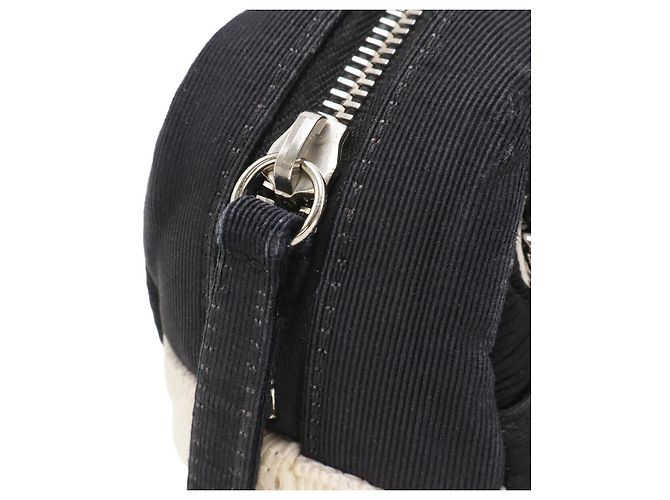 Borsa a Spalla in Raso e Tela Chanel Nero - vista 4